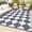 Gray White, variant on Towallmark 9x12ft Waterproof UV Resistant Reversible Plastic Outdoor Rug – Modern Geometric Patio Mat, Foldable Portable Easy Clean, for Deck, Camper, Balcony, Garden, Grey/White