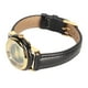 thumbnail image 5 of Reloj de pulsera para mujer, movimiento de cuarzo, espejo de cristal, reloj de pulsera de cuero PU negro, esfera de aleación, placa, reloj vintage, 5 of 14