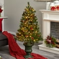 thumbnail image 4 of Nearly Natural 4 ft. Pre-lit Christmas Tree with Berries, Pine Cones & Urn - Clear Lights, 4 of 7