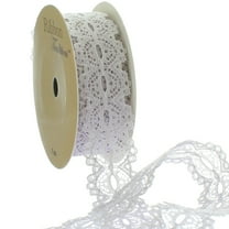 7/8" Ribbon Hole Lace Trim Gray 5 yards
