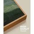 thumbnail image 3 of SHENIFY Fog Pine Green Tree Forest Canvas Wall Art Nordic Nature Modern Mountain Artwork Prints Decor 8x16in Natural Framed, 3 of 5