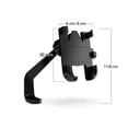 thumbnail image 3 of Soporte Expandible Lateral Metálico Celular Espejo Motocicleta Negro, 3 of 3