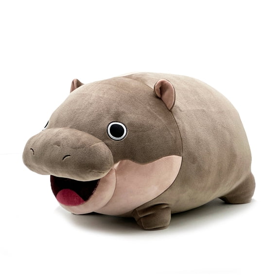 21cm Chubby Hippo Plush Toy, Ultra-Soft Huggable Stuffed Animal for Kids, Nursery Decor and Gifting