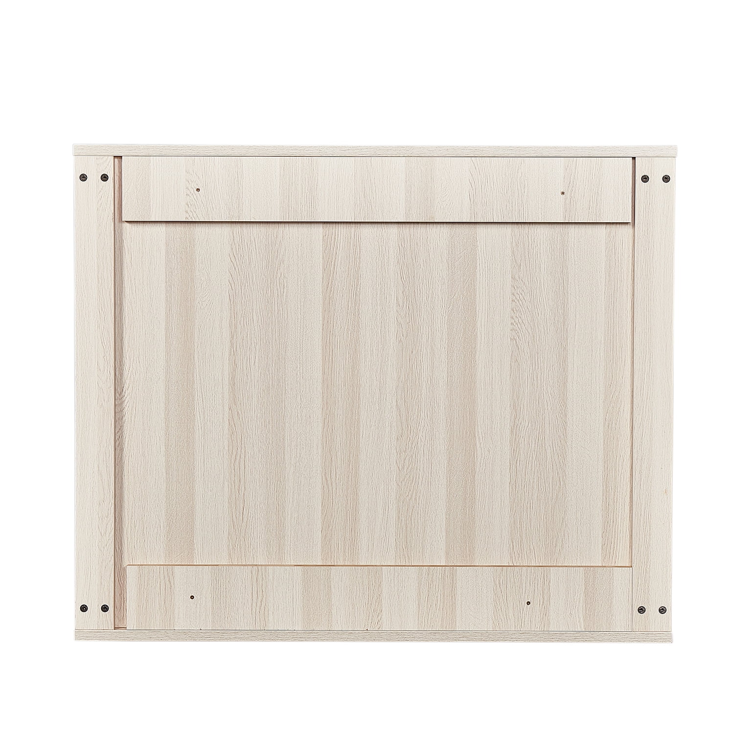 Wall Mount Side Cabinet Open Panel White Oak L 36 in x H 29.9 in x D 11.8 in