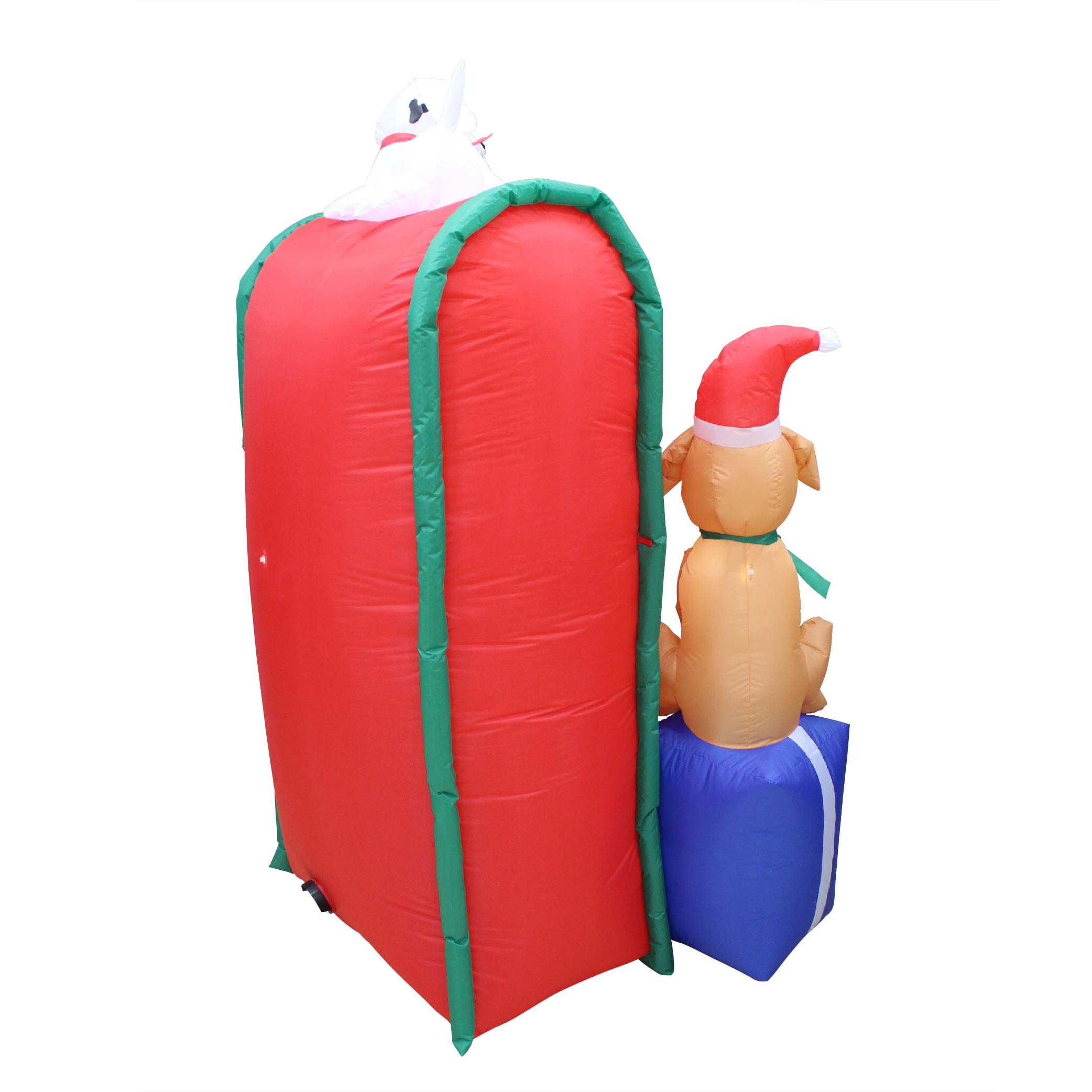 Impact Lighted Mailbox with Dog Yard Inflatable, 72"