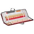 thumbnail image 2 of mDesign Long Gift Wrapping Bag w/ Handles and Zipper, Buffalo Plaid, Red/Black, 2 of 6