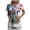 White, variant on COMVALUE American 250th Anniversary Scrubs Tops for Women Short Sleeve Scrub Shirts Plus Size Nurse Uniform with Pockets (Navy, XL)