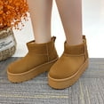 thumbnail image 6 of Glaze Women Winter Slip On Warm Fur Suede Snow Ankle Boots Slipper 2 Inch Sole, 6 of 6