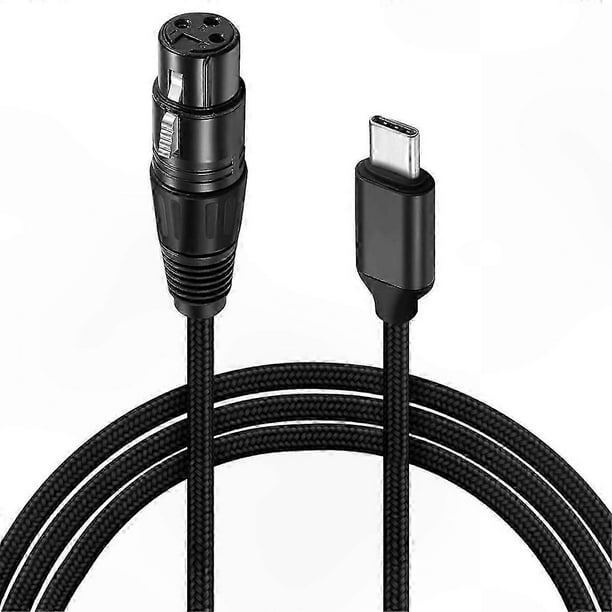 6FT XLR to USB C Adapter Cable for Microphone, Compatible with Type C Devices