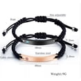 thumbnail image 3 of Pulseras para Hombre o Mujer ajustables con placa acero inoxidable personalizable. Pulseras cordon para Parejas madiola Parejas, 3 of 9