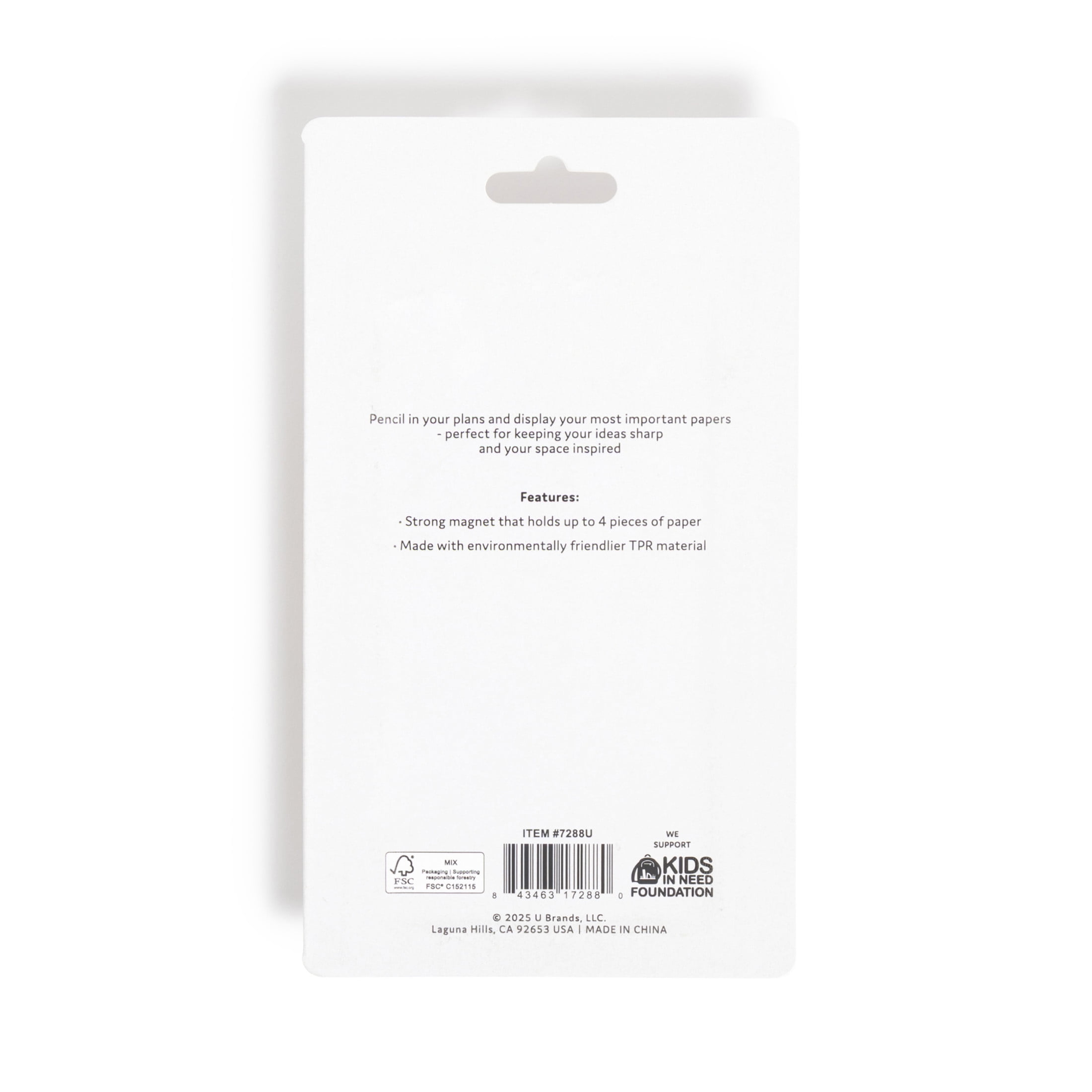 U Brands Pencil Magnets, 4 Count, Multi-Color