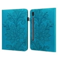 thumbnail image 1 of For Samsung Tab S9 S8 S7 Case Cute Flower Butterfly Embossed for Galaxy Tab S8 S9 Cover 11inch for Samsung Galaxy S9 Tablet Case Blue-LS For Tab S9 11 inch, 1 of 6