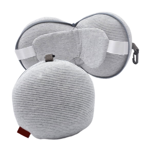 Multifunctional Travel Pillow and EyeMa--2 In 1 Portable Neck Support With PP Cotton