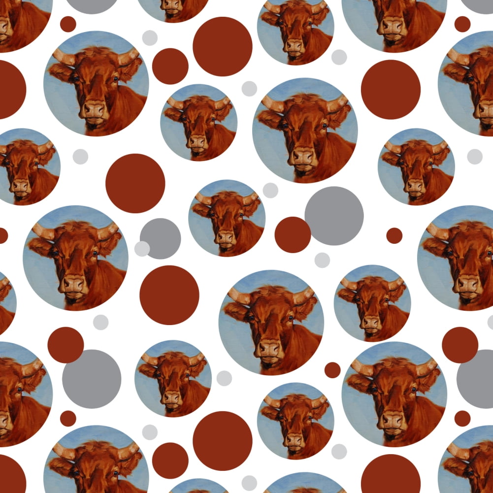 Cow wrapping paper. gift wrap and tags with a cow. Farmland animal paper.  Cow wrapping paper