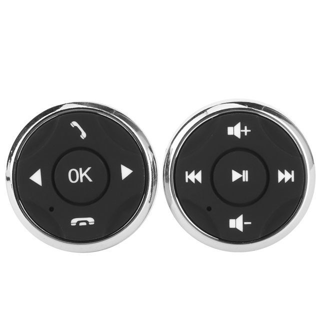 Steering Wheel Control Switch Button, Usb Rechargeable 2Pcs Multimedia Player Button, For Car Use Standard Specification