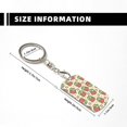 thumbnail image 3 of Wukai Frog Hold Strawberry Print Rectangular Metal Keychain: Sleek and Durable Key Ring for Securely Holding Keys Perfect for Everyday Use, 3 of 5