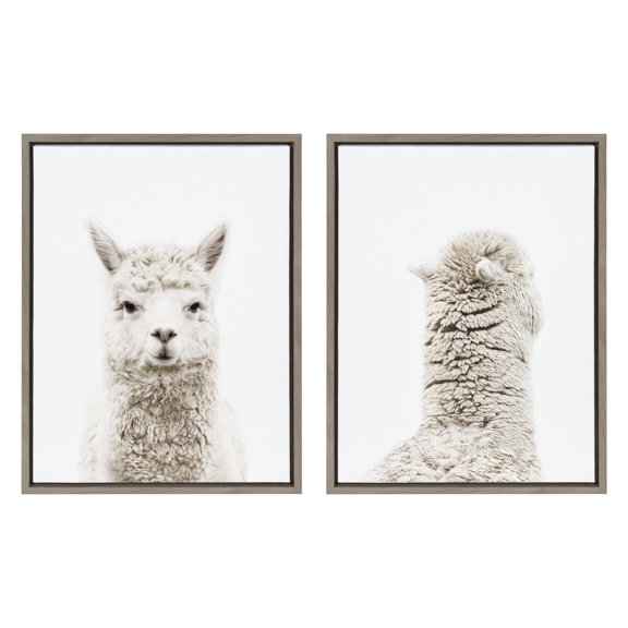 Kate and Laurel Animals/Insects Framed Canvas Art Prints, 18 in x 24 in, 2-Pieces, by Amy Peterson