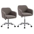 thumbnail image 4 of Linon Chaise de Bureau Rembourrée en Métal Colton Gris, 4 of 17