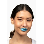 Aromi Bright Blue Metallic Liquid Lipstick for Women | Long-lasting, Shimmery Finish (Snow Queen)