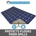 thumbnail image 2 of Drymate Pet Bowl Placemat, Dog & Cat Food Feeding Mat - Absorbent Fabric, Waterproof Backing, Slip-Resistant - Machine Washable/Durable (16” x 28”) (Indigo), 2 of 5