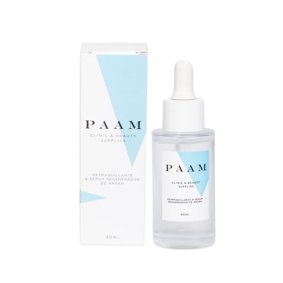 PAAM | Desmaquillante & Serum Regenerador de Argán PAAM 40ml. 5 EN 1 | Desmaquillante, fortalecedor de pestañas, serum hidratante y antioxidante. Ideal para todo tipo de piel
