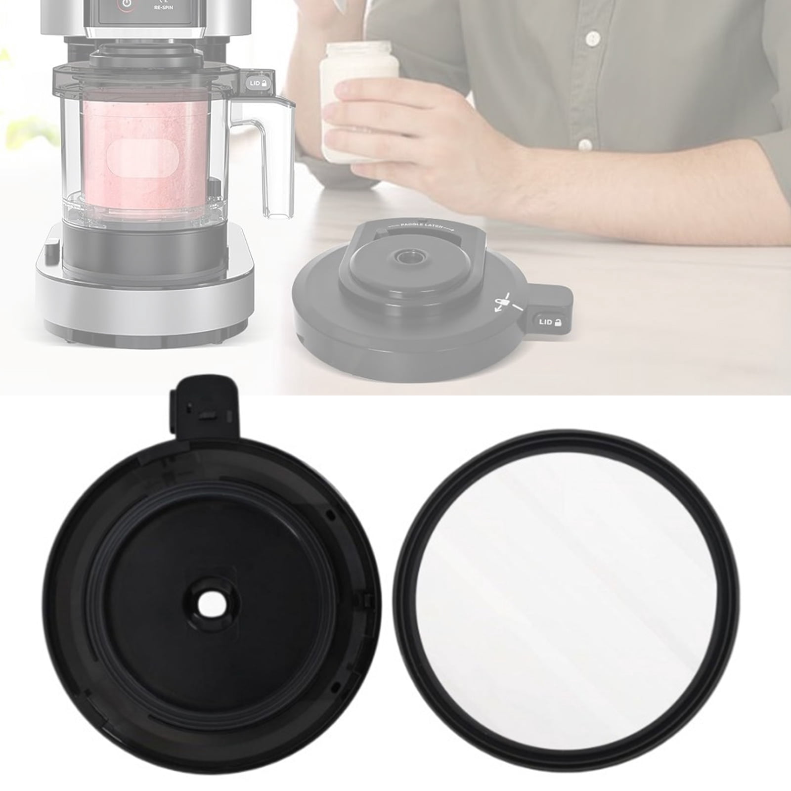 Grade Plastic Lid Kitchen Appliance Part ABS Texture Ice Cream Maker Part for NC299AMZ Series Ice Cream Makers