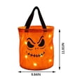 thumbnail image 3 of Trick-or-treat bags,Glowing LED Candy Bag for Halloween Light Up Trick or Treat Tote with Sturdy Handles Large Capacity for Kids Party Decor,Halloween Gifts for Kids(B), 3 of 7