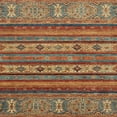 thumbnail image 1 of Ahgly Company Indoor Square Abstract Orange Brown Abstract Area Rugs, 5' Square, 1 of 6