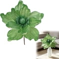 thumbnail image 2 of Torqee Artificial Poinsettia Flowers, Christmas Fake Floral Stems with Velvet Petals, Winter Holiday Wedding Home Decor, Green, 12.6x8.7in, 2 of 5