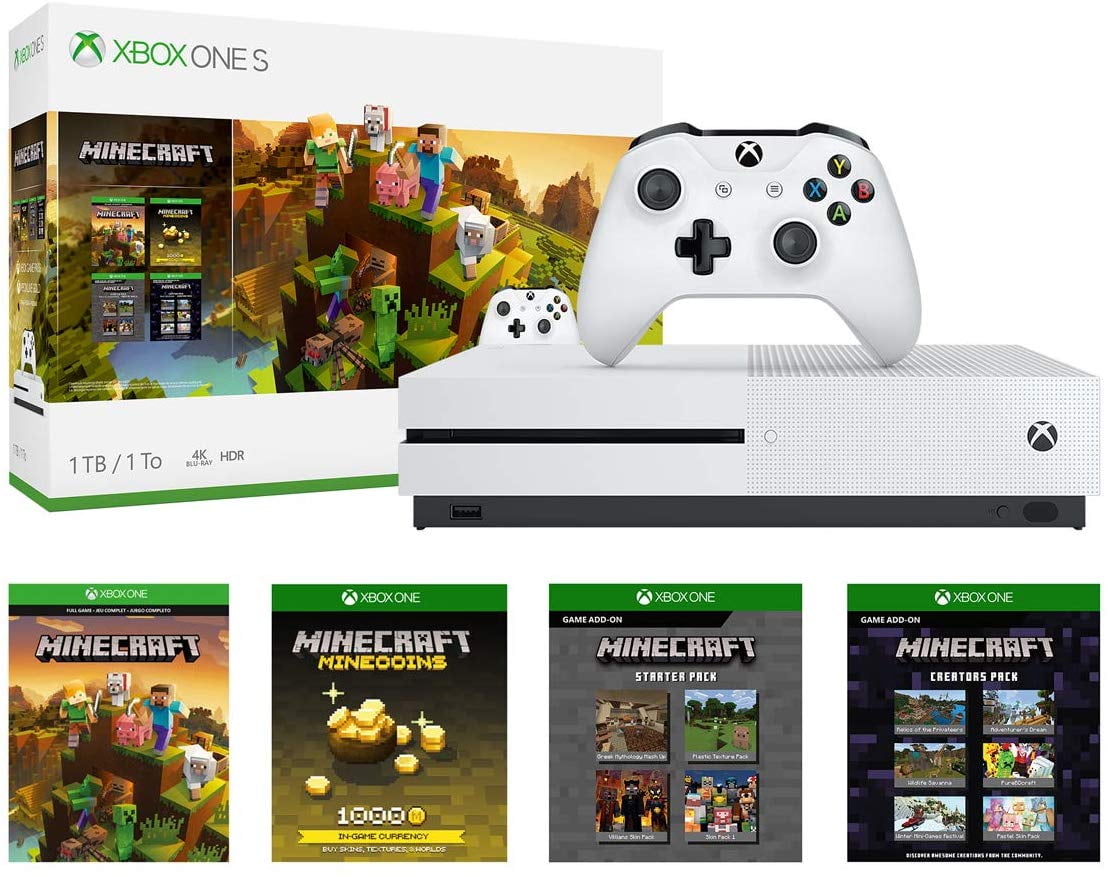 Xbox One S 1tb Console Minecraft Creators Bundle Walmart Com - xbox one s roblox bundle 1tb xbox