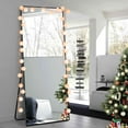 thumbnail image 3 of 71" x 24" Floor Mirror Rectangular Mirror Full Length Mirror Large Mirror with Stands Black, 3 of 8