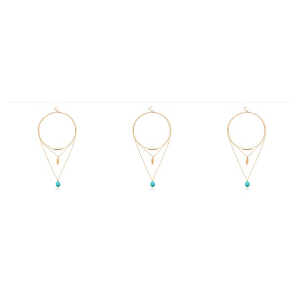 Guardurnaity Collar de Cadena Ajustable Universal Colgando Colgantes Decoraciones Gargantillas Collares en Capas para Mujeres Rectas,Oro Type1 NO1 Guardurnaity CBP198866