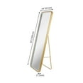 thumbnail image 4 of Tatum 24 in. W x 65 in. H Large Crystal Lining Rectangle Metal Framed Antifog Front-Lit Tri-Color Wall Or Floor Full-Length Mirror with Smart Touch, Gold Painting, 4 of 12