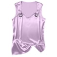 thumbnail image 4 of HBGVBA Satin Tank Tops for Women,Plus Size Summer Tops,Solid Color V-Neck Spaghetti Strap Casual Tank Tops, 4 of 5