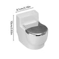 thumbnail image 2 of Wall-Mounted Toilet-Shaped Pet Water Bowl, with Secure Lid, Stainless Steel Inner Bowl, Space-Saving Pet Water Dispenser, Easy to Install Clean and Refill, for Dogs Cats Small Pets, 4*3in, C, 2 of 5