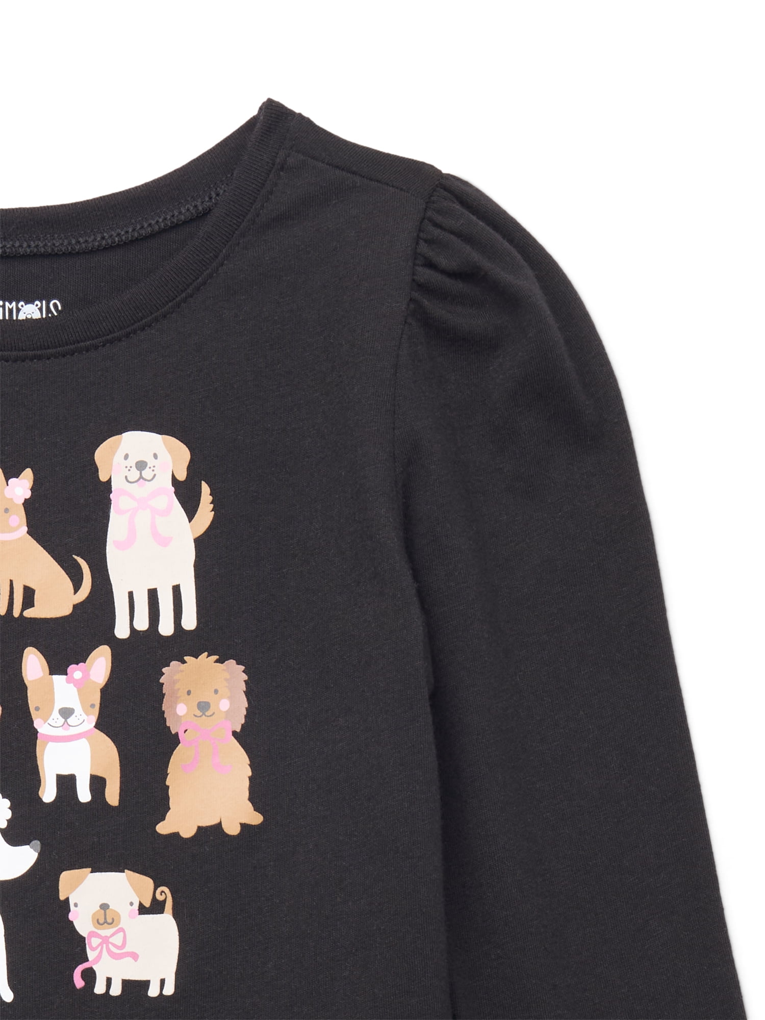 Garanimals Toddler Girl Long Puff Sleeve Graphic T-Shirt, Sizes 18M-5T