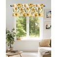 thumbnail image 6 of Watercolor Sunflowers Valances for Windows Yellow Green Leaf Vintage Country Valance Rod Pocket Light Filtering Short Window Treatments Curtains for Kitchen Bathroom Living Room Bedroom, 42 x 12 Inch, 6 of 7