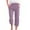 Purple 1, variant on Cotton Linen Capri Pants for Women Cargo Capris Hiking Pants Lightweight Quick Dry Outdoor Athletic Travel Casual Loose Comfy Cute Pockets
