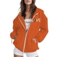 thumbnail image 2 of WEAIXIMIUNG Sweat-Shirt pour Enseignant 3X, Hoodie à Fermeture Éclair Imprimé Jour de Match de Rugby Décontracté pour Femmes, 2 of 6