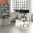 thumbnail image 2 of Hustle 60W Computer Desk with Storage Cabinet in Platinum Gray - Engineered Wood, 2 of 8
