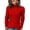 125#Red, variant on Women's Casual Turtleneck Sweaters Cable Knit Fall Long Sleeve Slim Fit Pullover Tops XL