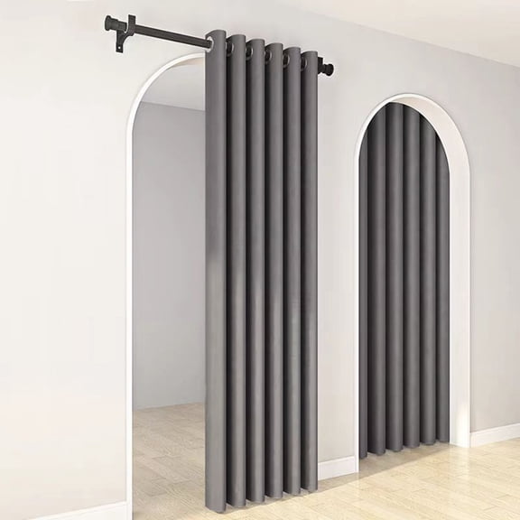 suxuMhao Perforated Blackout Curtains, 42*84in 2 Panel Sets, Curtains for Living Room & Bedroom, Room Long Darkening Curtains, Light Blocking Curtains, Dark Gray Window Drapes for Home Decoration