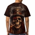 thumbnail image 5 of LAOLIUSN Men's 3D Skull Graphic T Shirt, All Over Print Short Sleeve Crewneck Tee, 88% Polyester 12% Spandex, Casual Novelty Streetwear Tops, S-4XL, 5 of 7