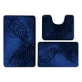thumbnail image 2 of 3Pcs Bath Rugs Leaf Bath Mat Non-Slip Strong Water Absorbent Plush Bath Mat Rug Super Water Absorbent Machine Washable Bath Rugs Bathroom Rugs for Bathroom(Navy), 2 of 8