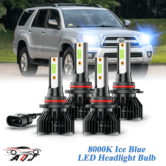 8000K Ice Blue LED Bulb for Toyota 4Runner 2003 2004 2005 High-Low Beam Headlight Bulbs Combo Pack of 4