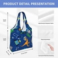 thumbnail image 3 of Vsdgher Dinosaur In Space Print canvas Tote Bag, Lightweight Cloth Bags, Suitable for shopping, groceries, travel, 3 of 4