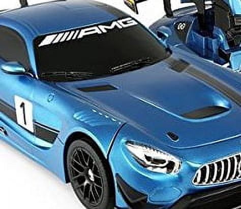PlayWorld Robotic Revolution 1:14 RC Remote Control MeRC Remote Controledes-Benz GT3 2.4ghz Transformer Dancing Robot Car - Blue