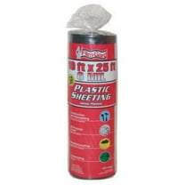 Berry Plastics 626192 6Mil Black Polyethylene Consumer Sheeting, 10 x 25 ft