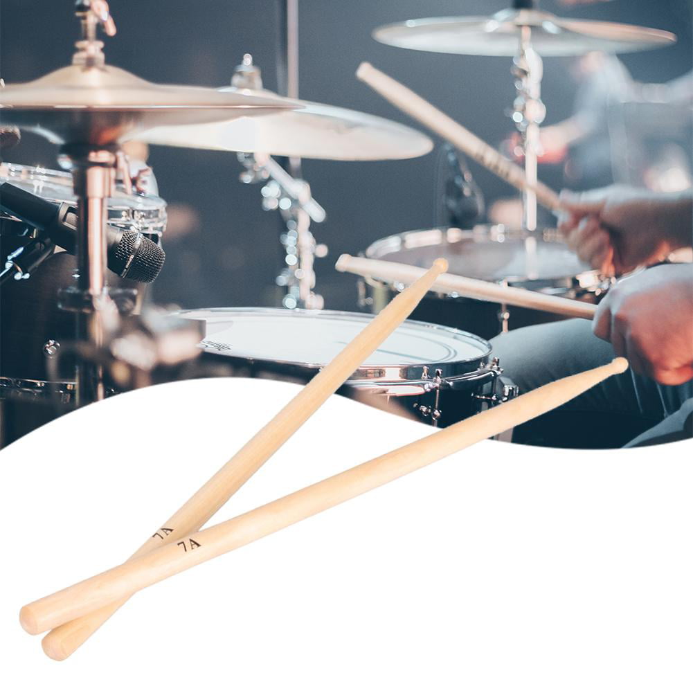 - Black 2-Pairs 5A Drum Sticks with Non-slip Grip Classic Maple Wood Drumsticks