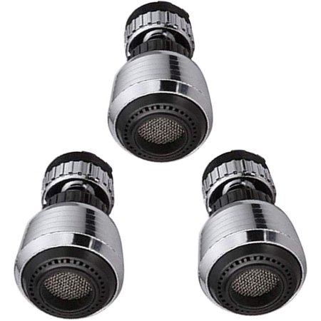 

360 Rotate Swivel Water Saving Tap Diffuser Faucet Nozzle Filter Adapter 3pcs